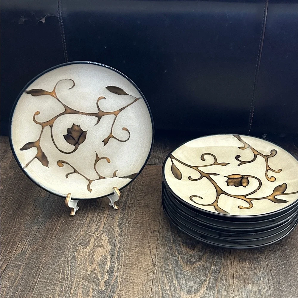 Gold Scroll‎ by MIKASA Salad Plates Set of 7